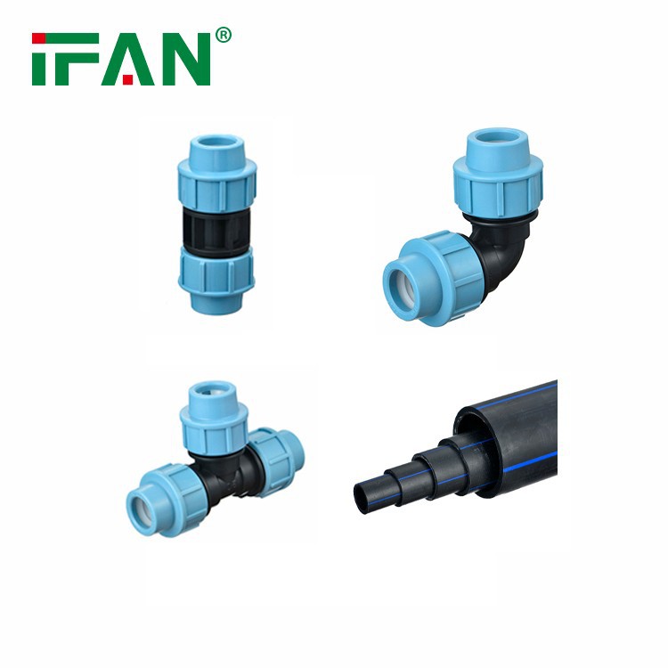 Blue HDPE Pipe Fittings