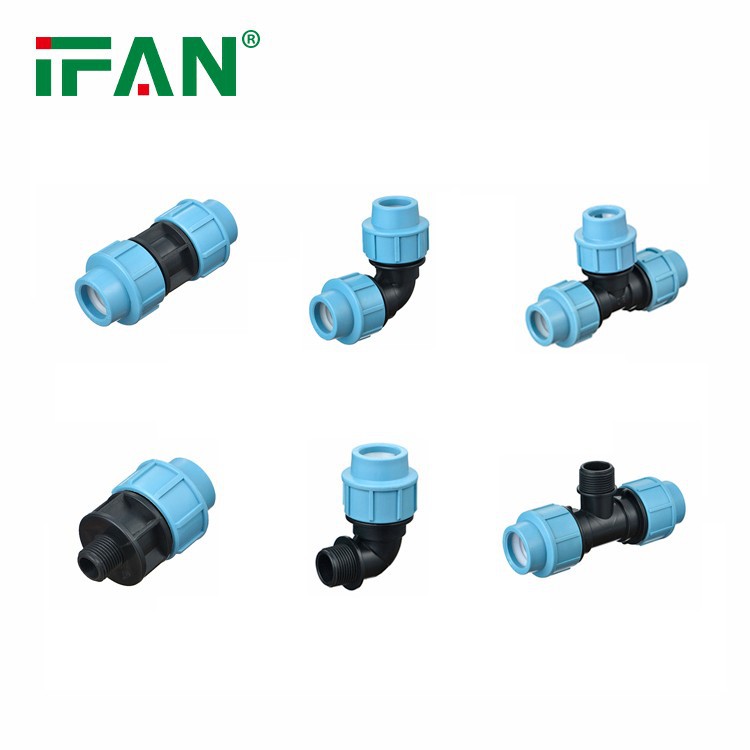 Blue HDPE Pipe Fittings